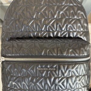 Michael Kors Black Embossed Backpack